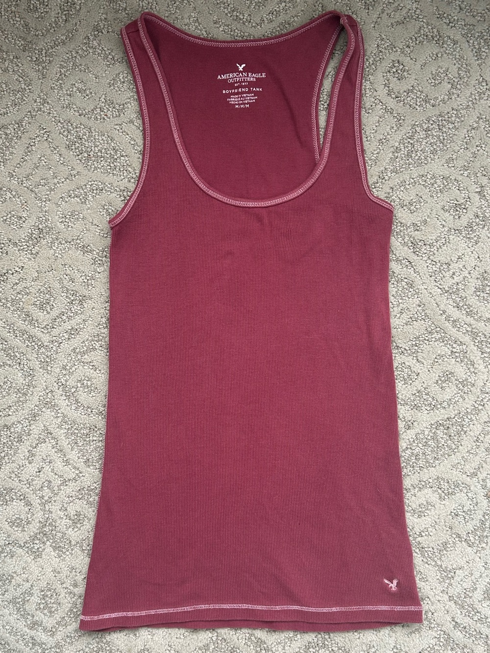 American Eagle Outfitters Y2K Boyfriend Scoop Neck Racerback Tank Top